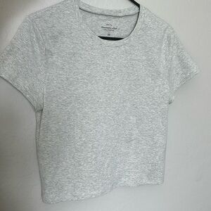 Abercrombie Heathered Grey Baby Tee